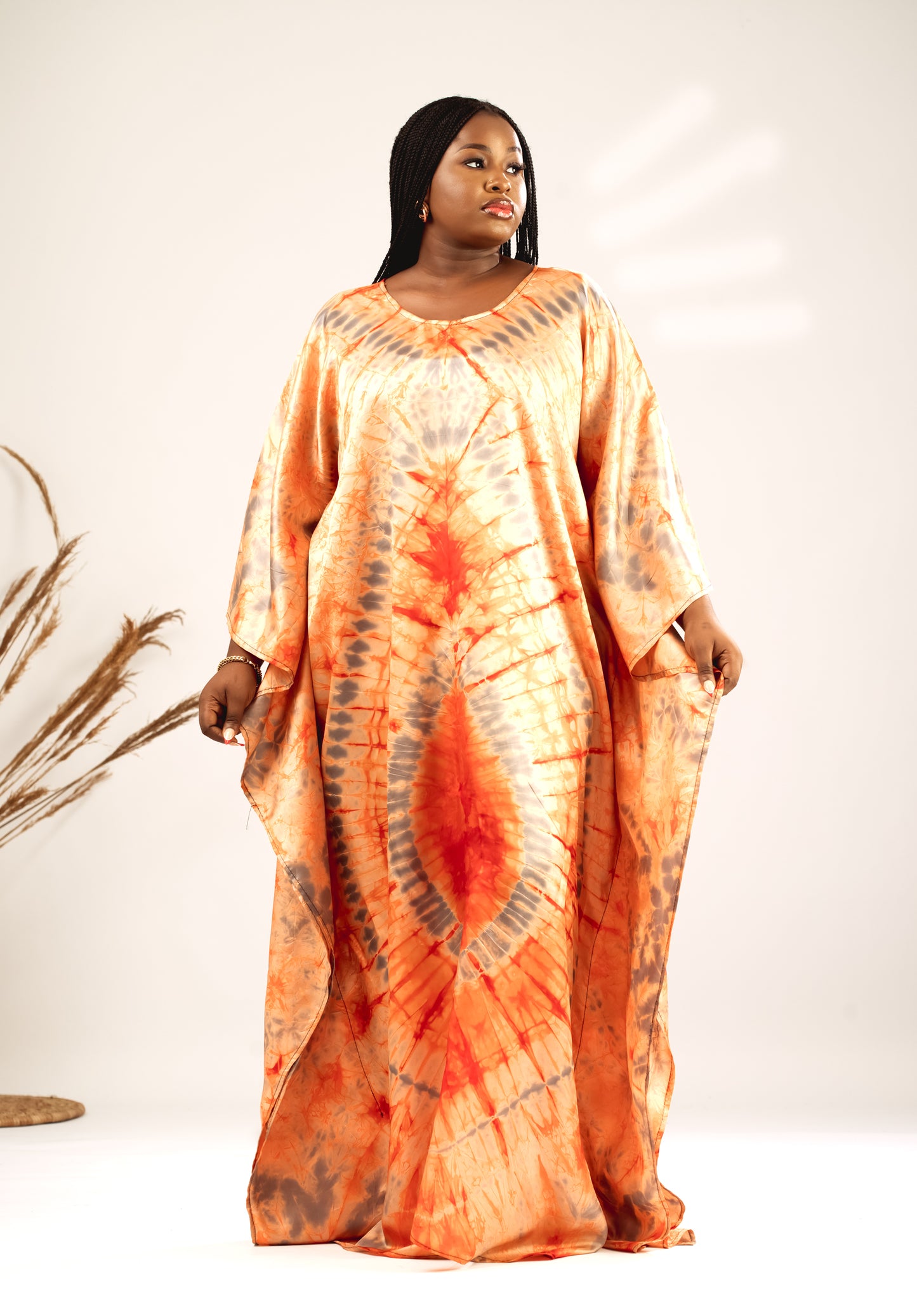 Orange and White kaftan