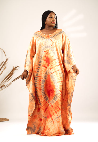 Orange and White kaftan