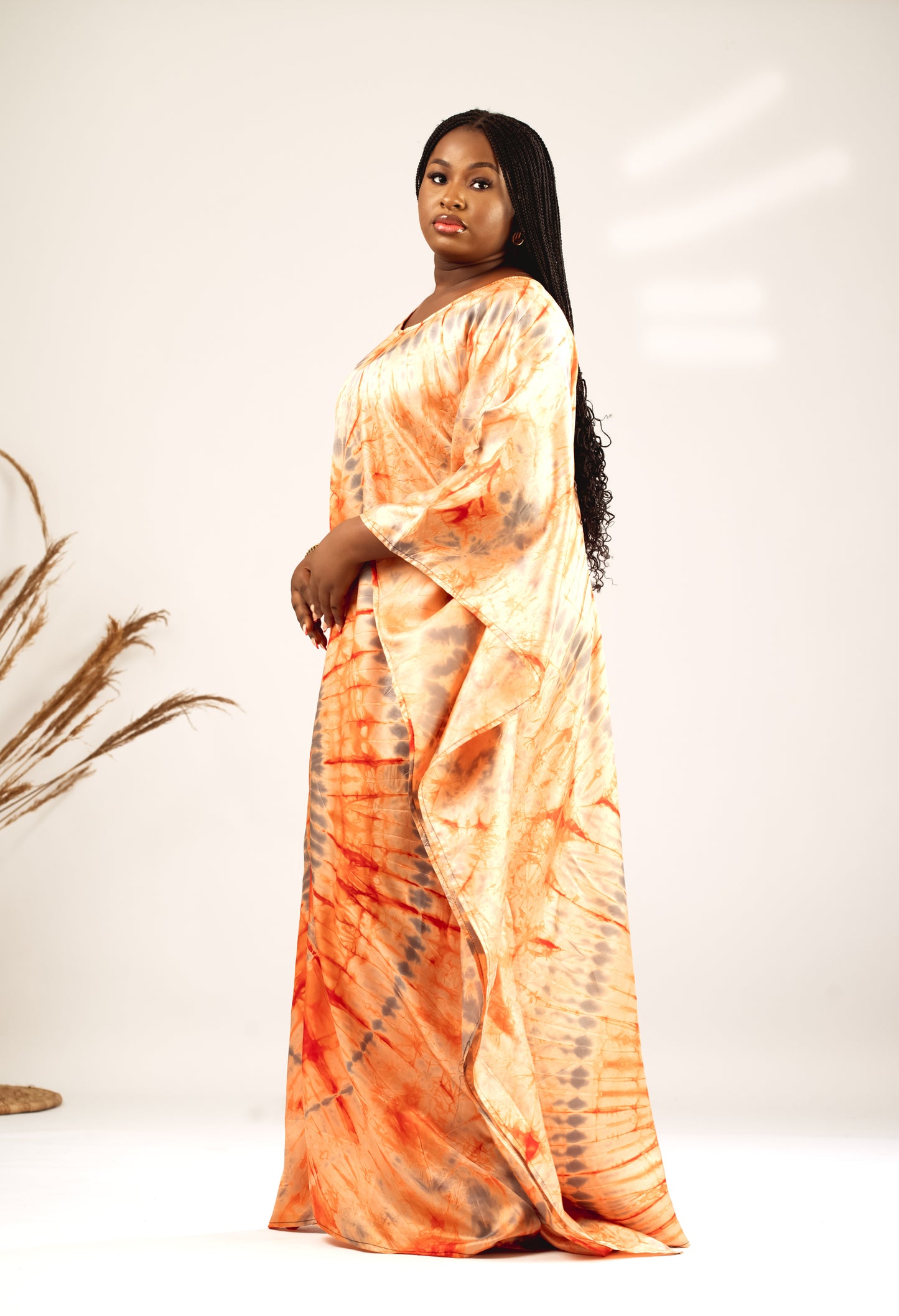 Orange and White kaftan